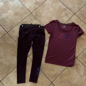 Sketchers Performance Leggings and Shirt Set